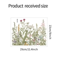 Dimensioni dettagliate dell'adesivo murale M-299 con piante verdi e fiori selvatici - Stile Fiori Selvatici (M-299) / 23*29cm