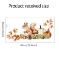 Detailed sheet of squirrel pumpkin and maple leaves wall stickers measuring 30x60cm - 30*60cm/fx-b393
