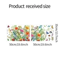 Detail view showing sunflower and butterfly wall sticker sheets with size dimensions - 35*50cm