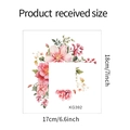 Detailed view of floral light switch sticker with watercolor flowers, size 18cm x 17cm - Watercolor Floral Style (KG392)