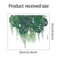 Detalle de dimensiones del adhesivo de pared de monstera tropical de 29cm por 25cm - 25*29CM(M-309)