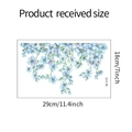 Guida alle dimensioni di 29x18cm per l'adesivo murale floreale blu per il bagno - 18x29cm (M-310)