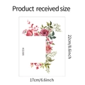 Dimensioni adesivo da parete floreale 22x17cm con rose rosa e foglie verdi decorative - 22*17CM/KG395