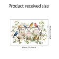 Detailed view of FX-E296 birdcage wall decals showing dimensions 60cm by 40cm - 40*60CM/FX-E296