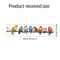 Detail size dimensions 118x29cm for watercolor bird on branch wall sticker - 29*118CM/FX-F554