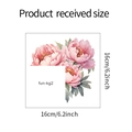 Macro detail of pink peony wall sticker with clear 16x16cm dimension markings - Pink Peony (fun-kg2) / 16*16cm