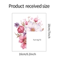 Watercolor flower wall sticker showing the 16x18cm dimensions for home switch decor - Watercolor Floral Style (fun-kg10)