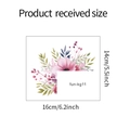 Detaillierte Größenangaben für den Aquarell-Wandaufkleber mit rosa Blumenmotiv - 14*18CM (fun-kg11)