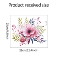 Detalle que muestra las dimensiones exactas del vinilo decorativo floral 25x29cm - Flor Rosa (fun-m23) / 25*29cm