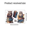 Tableau des tailles pour sticker mural hiboux et livres mesurant 60cm par 40cm - Illustration de Hiboux et Livres (fun-e6) / 40x60cm