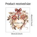 Detailansicht Wandtattoo Valentinstag Herz mit Blumen und Schleife, Maße 39x40cm - Roter Schleifen Herz Stil (fun-f1) / 39*40CM/fun-f1