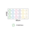 Detailed dimensions of multi-colored floral wall stickers measuring 60x30cm for home decor - 30*60CM/DZ960