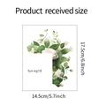 Dimensiones detalladas para adhesivo de pared de flores blancas y hojas verdes 14,5x17,5cm - Estilo de Planta Natural B (fun-kg18)