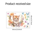 Detaillierte Größentabelle für süße Katzen-Wandtattoos, Maße 60cm x 40cm für Kinderzimmer - 40*60CM/fun-e5