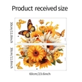 Detailansicht von zwei 30x60cm PVC Wandstickern mit Sonnenblumen und Schmetterlingen - 30*60CM*2PCS/fun-b5