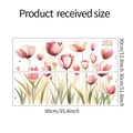 Gedetailleerde maattabel voor aquarel roze tulp muurstickers van 30x90cm per vel geleverd - 30x90cm (Set van 2)