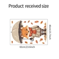 Dimensions détaillées stickers muraux renard et feuilles d'érable automne 60cm x 40cm - 40*60CM/fun-e7