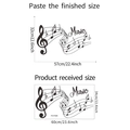 Diseño de dimensiones detalladas para el adhesivo de pared de notas musicales - Estilo Combinación de Notas Musicales (FX-F395)