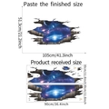 3D galaxy wall sticker set with detailed product dimensions and layout specifications - 30x90cm x 2 Sheets