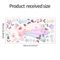 Dimensiones del pliego de pegatinas de pared de estrella rosa y mariposas de 30x60cm - 30*60cm