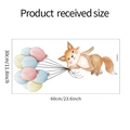 Detailed dimension sheet for cartoon fox and balloon wall stickers, size 60cm by 30cm - 30*60CM/FX-B372