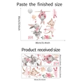 Detail view of dancing cartoon rabbit wall stickers with 30x90cm layout and 80x85cm display size - 30*90cm*2pcs