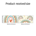 Detail layout of two rainbow wall stickers with stars and hearts, 30x60cm each panel - 30x60cm (Set of 2)