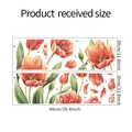 Detaillierte Blattgröße von Aquarell Tulpen Wandaufklebern 30cm mal 90cm für die Dekoration - 30*90CM*2PCS/FX-C415
