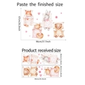 Watercolor cartoon forest animals wall decals showing foxes and bears on a white surface - 30*90cm*2pcs