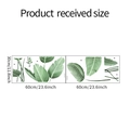 Detail view of tropical monstera wall sticker set showing the received 30x60cm product layout - 30x60cm x 2 Pieces