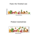 Detail of colorful fruit wall stickers showing layout dimensions and PVC material texture - Fruit Theme (FX-D371) / 30*90cm