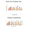 Cartoon animal train wall sticker set with layout and finished dimensions 30x90cm - 30*90cm/fx-d398