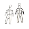 Retro alloy protective suit charms for DIY jewelry making in silver finish - A3-429-antique Silver/39*18mm/2.9g