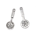 Miniature silver alloy kitchen strainer pendant charms for DIY jewelry and necklaces - A3-482-antique Silver/20*8mm/0.54g