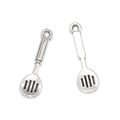 Mini alloy kitchen spatula pendant charms in antique silver finish for DIY jewelry - A3-483-antique Silver/18*6mm/0.37g