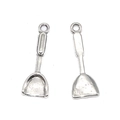 Mini antique silver alloy shovel pendant for DIY jewelry and keychain accessories - A3-485-antique Silver/19*7mm/0.37g