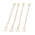Golden keychain accessories with white enamel LOVE letter charms and lobster clasps - Letter A / White