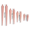 Gothic rose gold cone charms in four sizes for DIY jewelry making and pendants - 16*4mm / Rose Gold