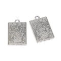 Colgantes de carta de Tarot Los Amantes en plata antigua para joyas DIY y collares - Amantes (Estilo 4) / 23x14mm (2.84g) / Plata antigua