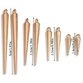 Set of four rose gold conical spike charms in sizes from 1.6cm to 5cm for jewelry - 16*4mm / KC Gold