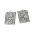 Ciondolo Tarocchi Il Sole in lega argento antico con incisioni dettagliate - Sole (Stile 6) / 23x14mm (2.84g) / Argento antico