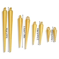 Golden gothic spike pendants in four sizes with jump rings for DIY jewelry making - 16*4mm / Imitation Gold