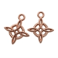 Colgantes de nudo celta en oro rosa de aleación para accesorios de joyería DIY - Oro Rosa / 18*15 Mm / 08 G