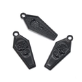 Colgantes de ataúd gótico negros con calavera para creación de joyas DIY set de 3 - Estilo Calavera Negra Electroforética