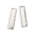 Antique silver ruler pendant charm for DIY necklaces and jewelry making, 5cm scale detail - 24x7mm / Antique Silver