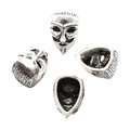 Perles masque Guy Fawkes en argent antique pour bijoux DIY avec finition métal vintage - A4-171-argent Antique/14*10mm/318 G