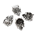Perles tête de mort gothique argent antique pour création de bijoux DIY lot de 4 - A4-175-argent Antique/19*14mm/235g