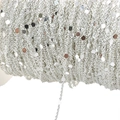 DIY silver copper sequin chain with round dot charms for handmade necklace jewelry making - Silver