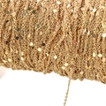 Close-up of golden copper dot sequin chain for DIY jewelry making and accessories - KC Gold