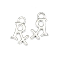 Silver Rx prescription symbol charms for medical jewelry making and DIY crafts - Rx Symbol (A3-414) / 1 Piece (15x10mm) / Antique Silver